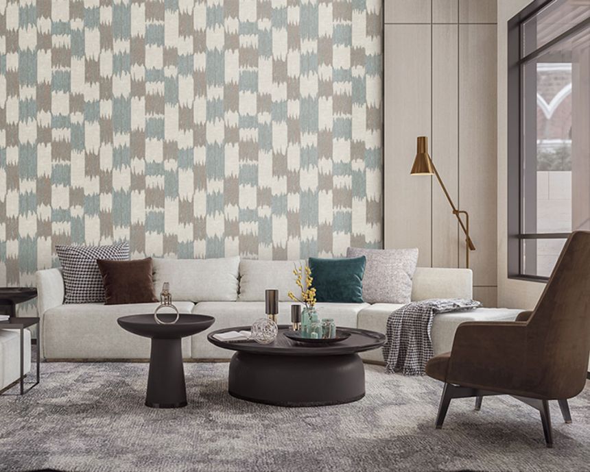 Abstract Wallpaper, Brown, Beige, Stripes, RE521034, Renaissance, Design ID
