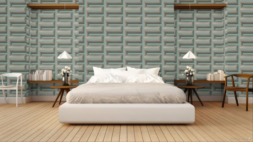 3D Wallpaper, Turquoise, RE521075, Renaissance, Design ID