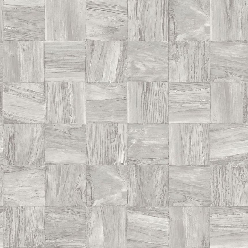 Non-woven wallpaper gray Wood, imitation wood paneling 347518, Matières - Wood, Origin