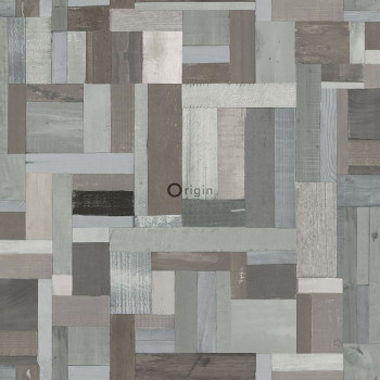 Non-woven wallpaper Wood, imitation wood paneling 337223, Matières - Wood, Origin