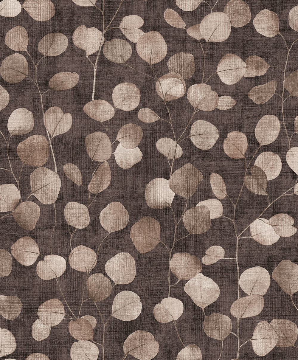 Non-woven wallpaper, brown, Leaves, S 81639, Bestseller Basic 1, Marburg
