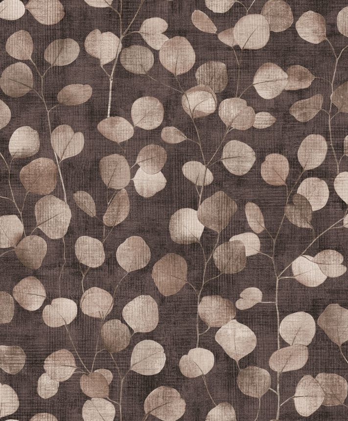 Non-woven wallpaper, brown, Leaves, S 81639, Bestseller Basic 1, Marburg