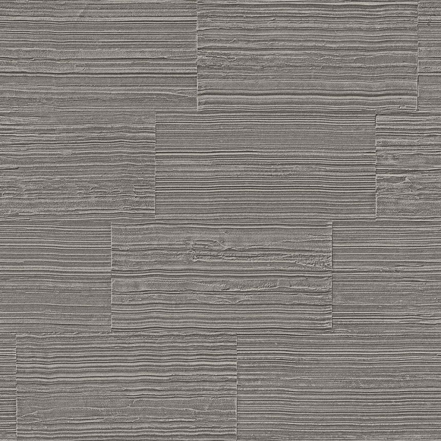 Non-woven wallpaper, imitation of gray-beige stone cladding 347573, Matières - Stone, Origin