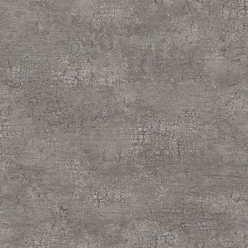 Non-woven wallpaper dark gray with an effect of cracks 347566, Matières - Stone, Origin