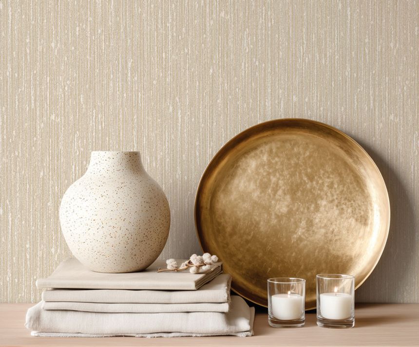 Luxury non-woven wallpaper, cream-beige, silk-like texture, Z40012, Tradizione Italiana 3, Zambaiti Parati