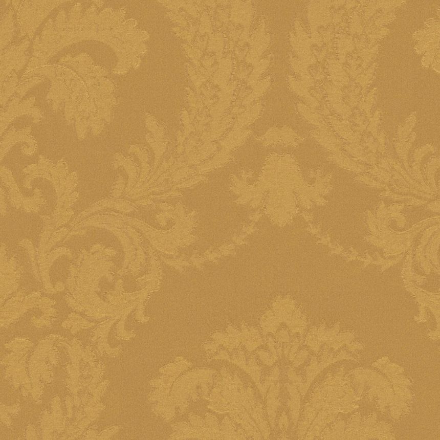 Castle-patterned non-woven wallpaper, mustard gold, Z40015, Tradizione Italiana 3, Zambaiti Parati