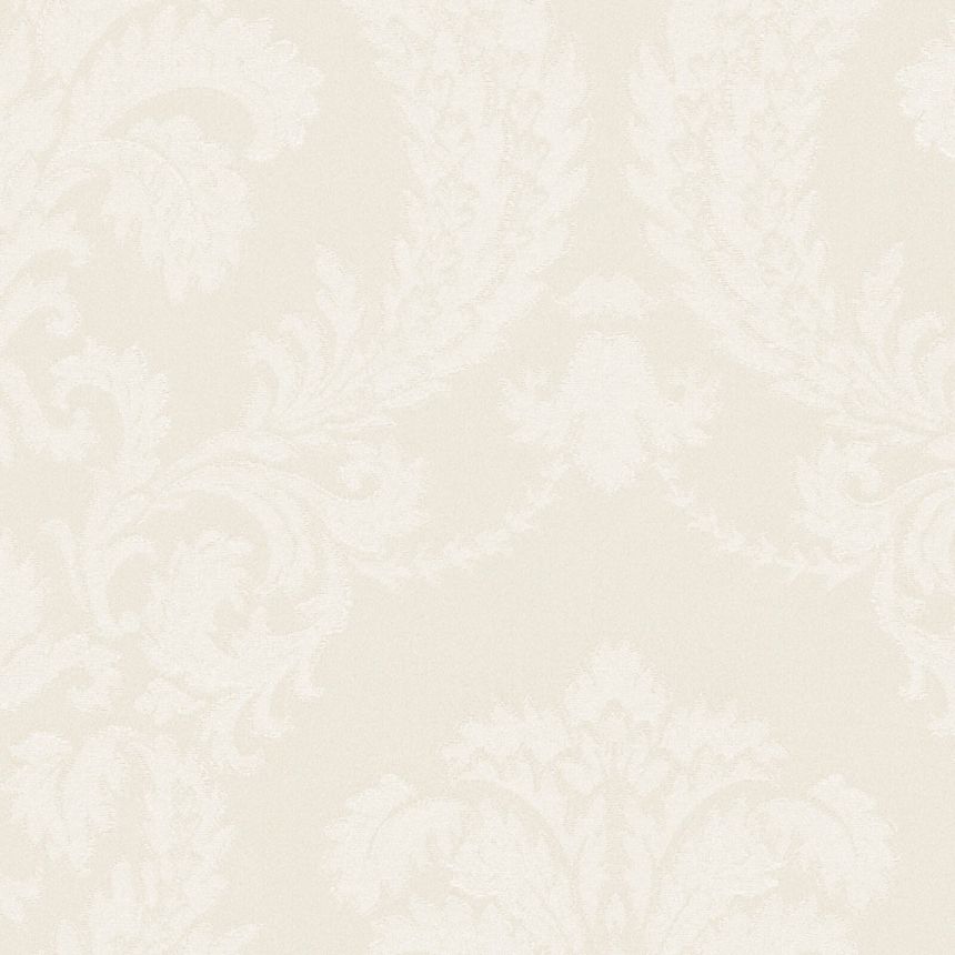 Castle-pattern non-woven wallpaper, bone white, Z40022, Tradizione Italiana 3, Zambaiti Parati