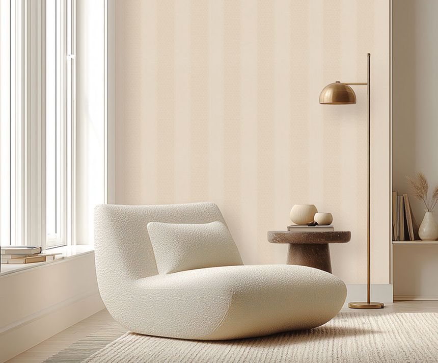 Luxury non-woven wallpaper, cream, stripes, Z40030, Tradizione Italiana 3, Zambaiti Parati