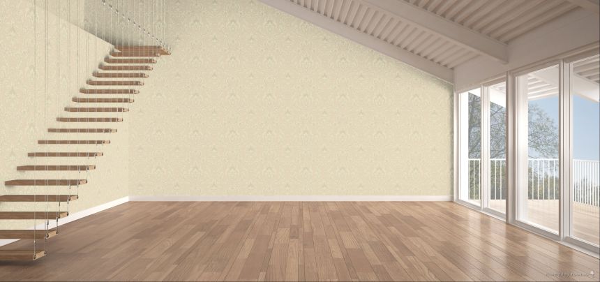 Castle-pattern non-woven wallpaper, off-white, Z40041, Tradizione Italiana 3, Zambaiti Parati