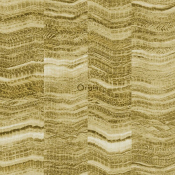 Non-woven wallpaper, green-beige marble tile pattern 337247, Matières - Stone, Origin