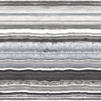 Gray-black marbled non-woven wallpaper 337238, Matières - Stone, Origin