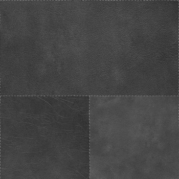 Non-woven wallpaper, black quilted leather pattern 357240, roll 0,5 x 8,37 m, Luxury Skins, Origin