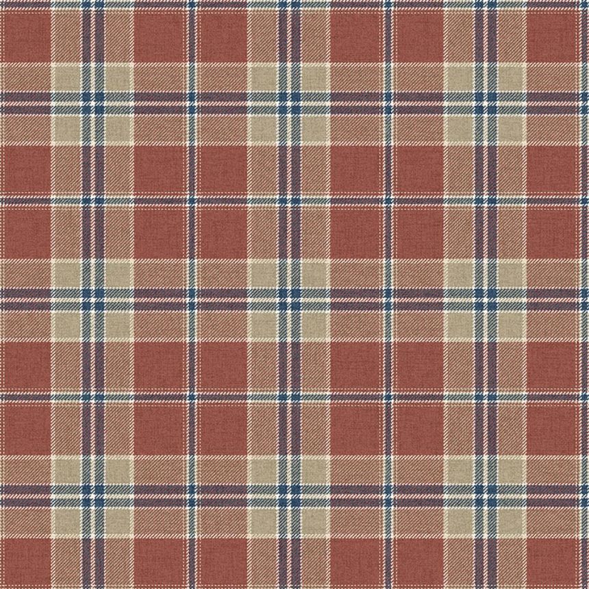 Inveraray Wallpaper, Red, Blue, CA10901, Carl Robinson Edition 24: The Highlands