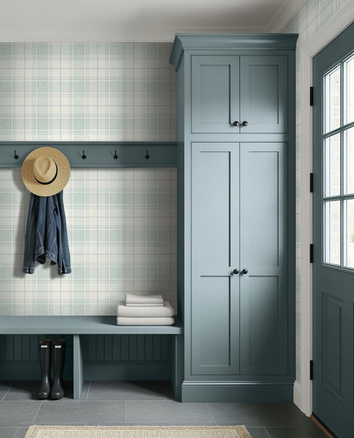 Aberdeen Wallpaper, Gray, Blue, CA11202, Carl Robinson Edition 24: The Highlands