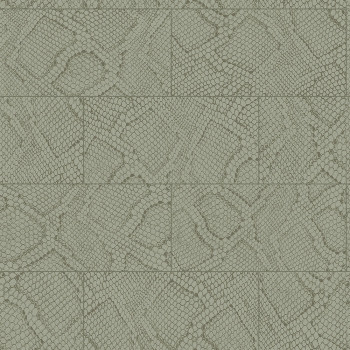 Gray-green non-woven wallpaper, snakeskin pattern 347786, Luxury Skins, Origin