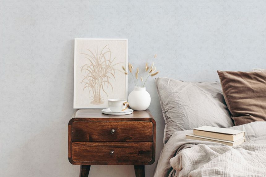Plaster-effect wallpaper, white, 82428, Pia, Novamur