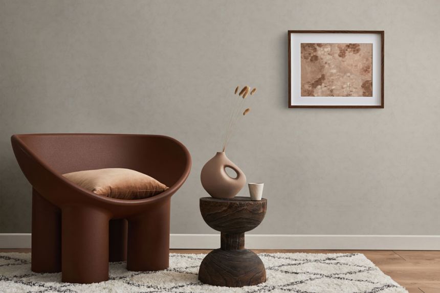 Plaster-effect wallpaper, light beige, 82429, Pia, Novamur