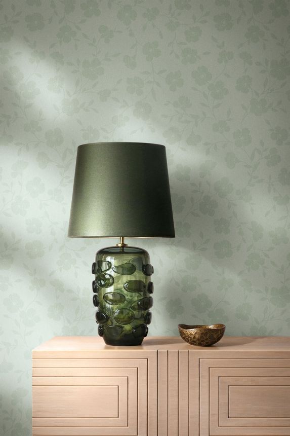 Floral wallpaper, green, 82587, Pia, Novamur