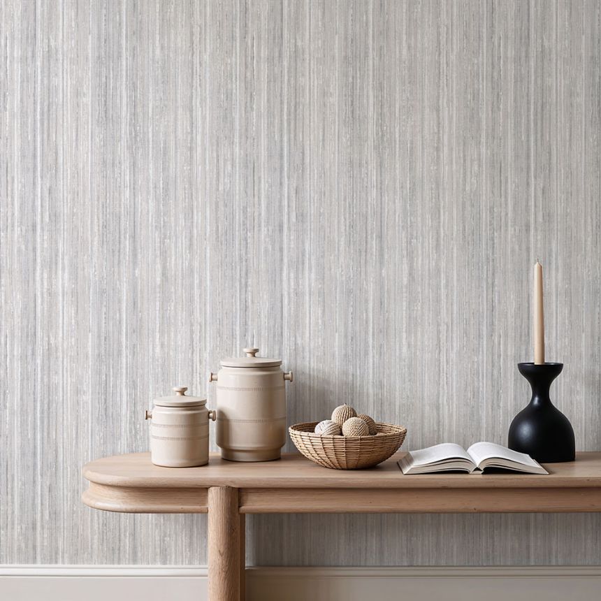 Wood-look wallpaper, gray, beige, 89048, Pia, Novamur