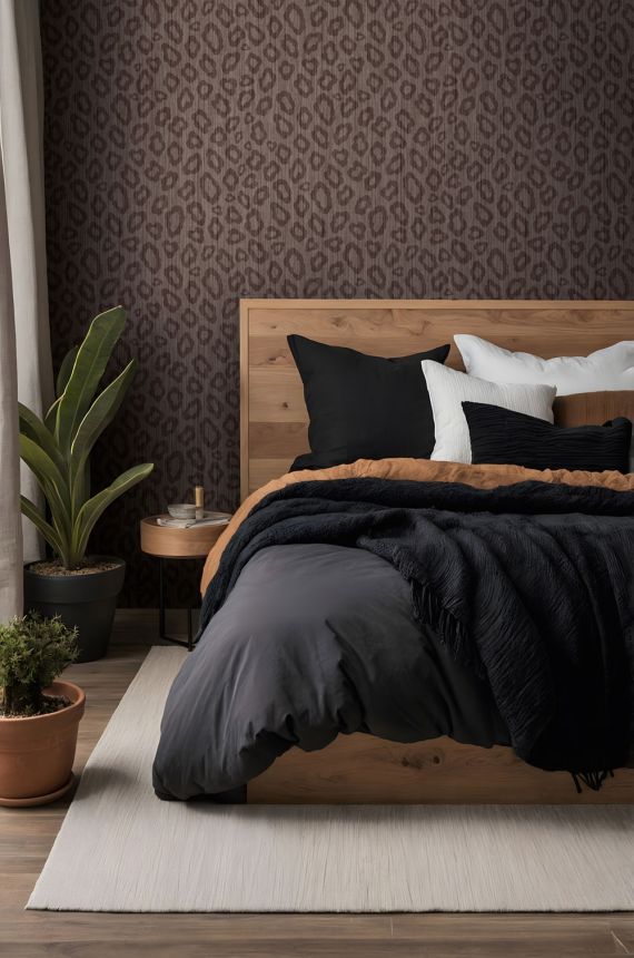Luxury leopard-print wallpaper, brown, 89061, Pia, Novamur