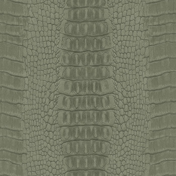Khaki non-woven wallpaper, imitation crocodile skin 347773, Luxury Skins, Origin