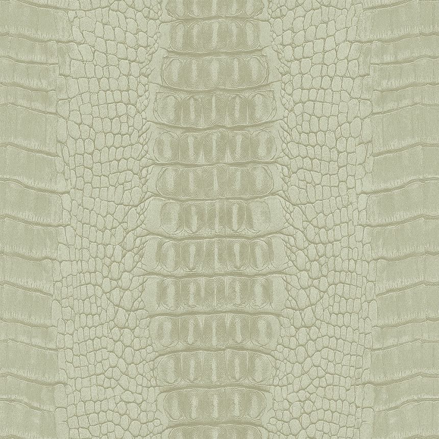 Beige non-woven wallpaper, imitation crocodile skin 347771, Luxury Skins, Origin