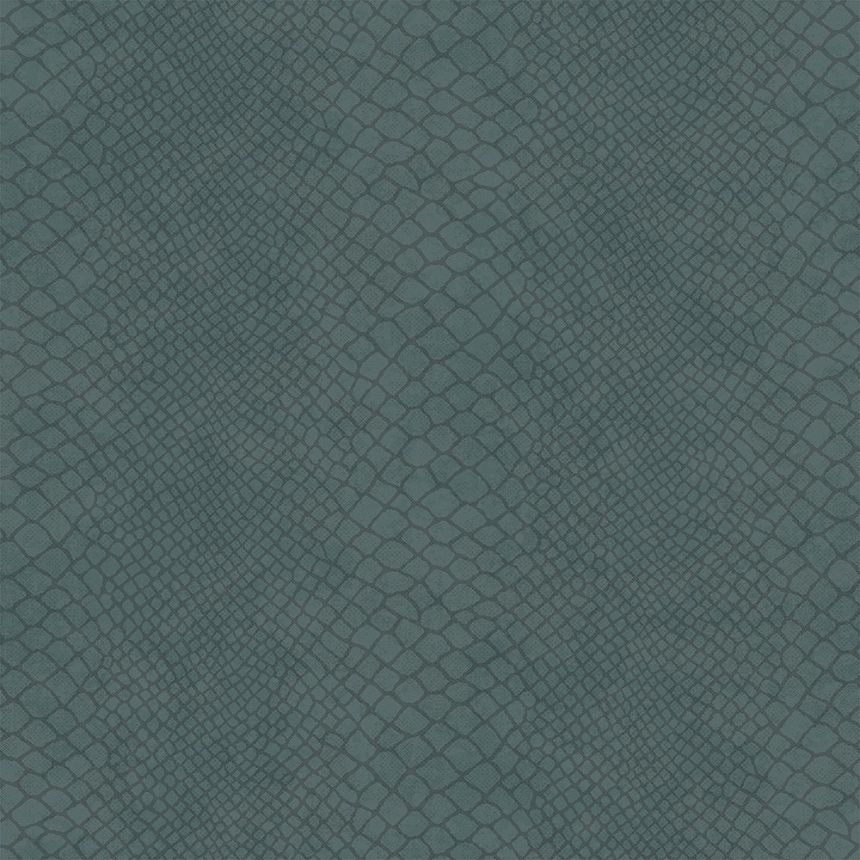 Gray-blue non-woven wallpaper, imitation snakeskin 347770, Luxury Skins, Origin
