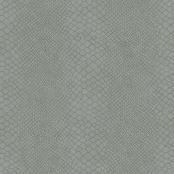 Gray-green non-woven wallpaper, imitation snakeskin 347769, Luxury Skins, Origin