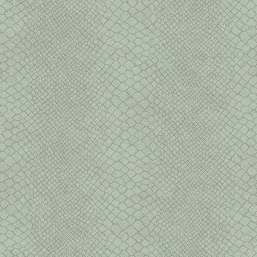 Non-woven wallpaper green, imitation snakeskin 347768, Luxury Skins, Origin