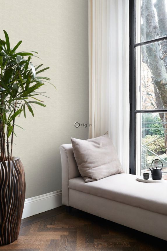 Gray-cream non-woven wallpaper, imitation fabric 347631, Luxury Skins, Origin