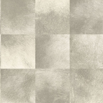 Non-woven wallpaper gray, a square pattern of imitation fur 347323, Luxury Skins, Origin