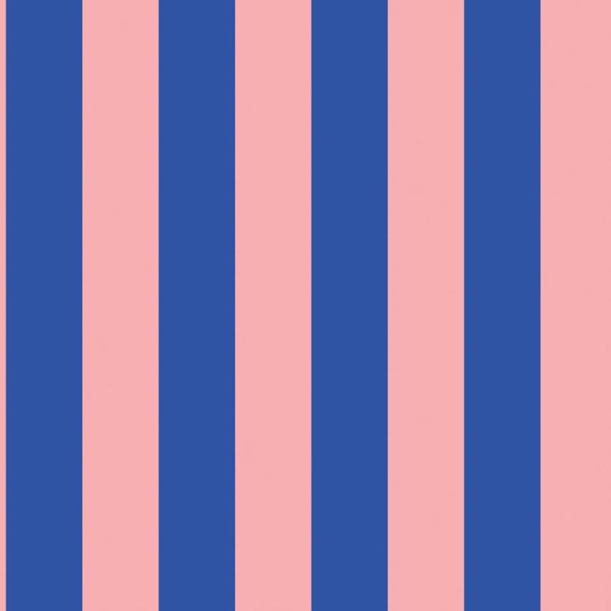 Striped Wallpaper, Blue, Pink, 139907, Color Pop, Esta Home