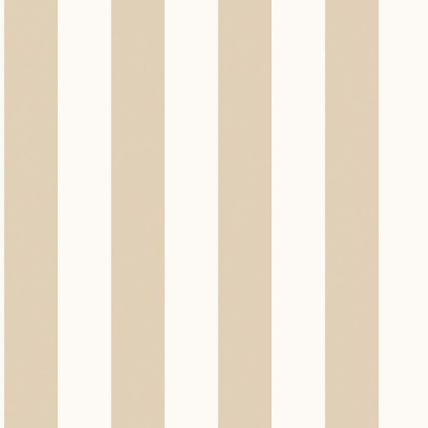 Striped wallpaper, beige, white, 139913, Color Pop, Esta Home