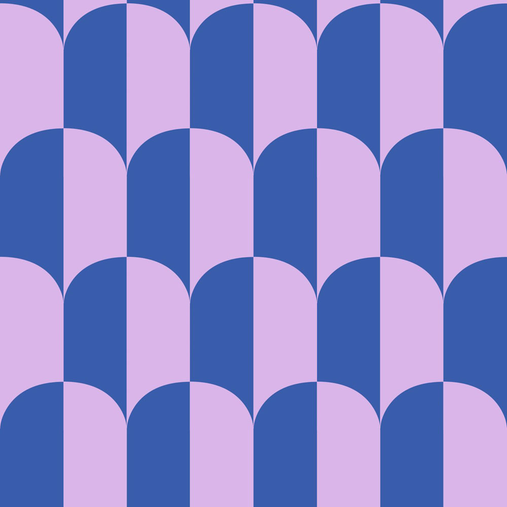 Wallpaper with an Art Deco pattern, blue, pink, 139983, Color Pop, Esta Home