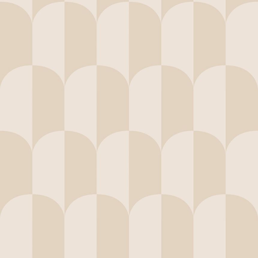 Wallpaper with an Art Deco pattern, beige and cream, 139985, Color Pop, Esta Home