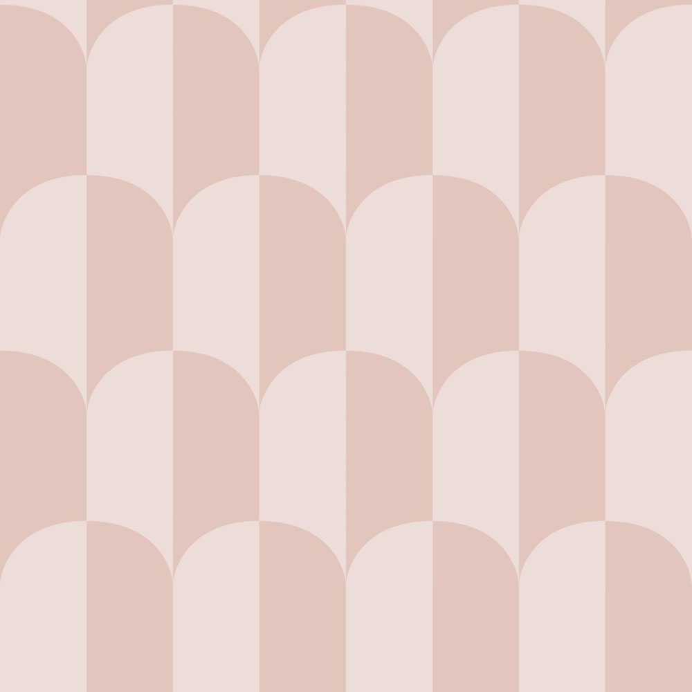 Wallpaper with an Art Deco pattern, antique pink, 139986, Color Pop, Esta Home