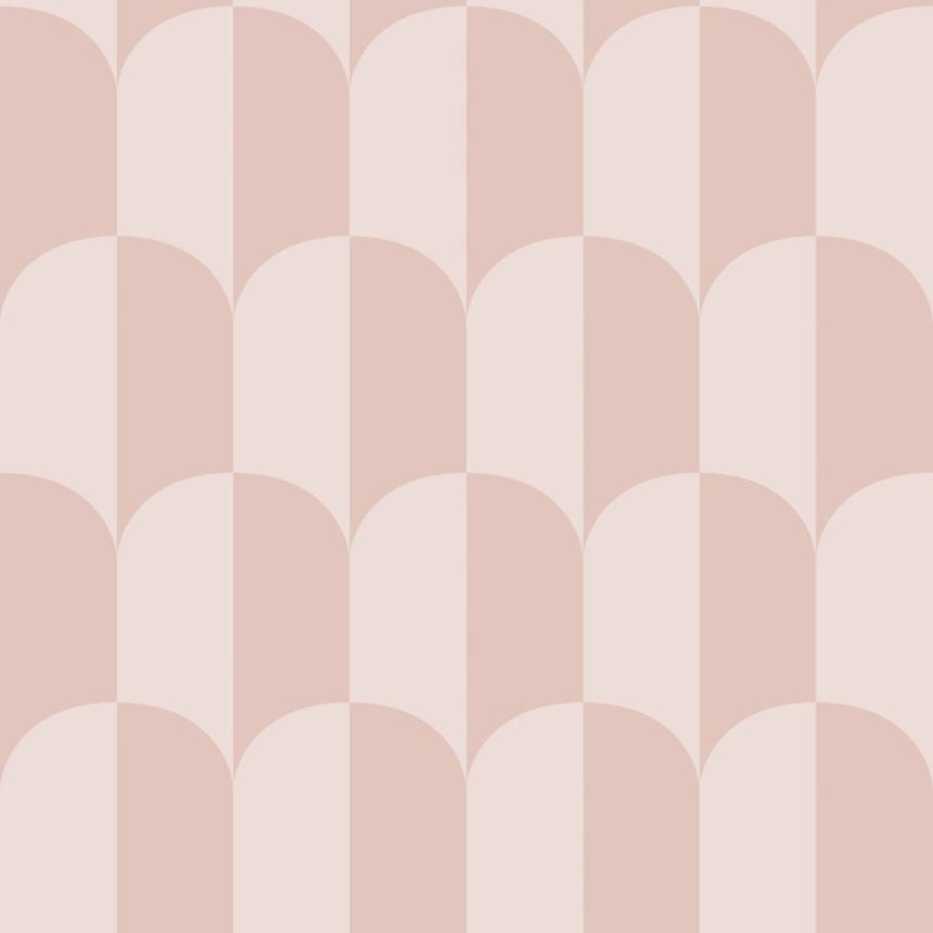 Wallpaper with an Art Deco pattern, antique pink, 139986, Color Pop, Esta Home