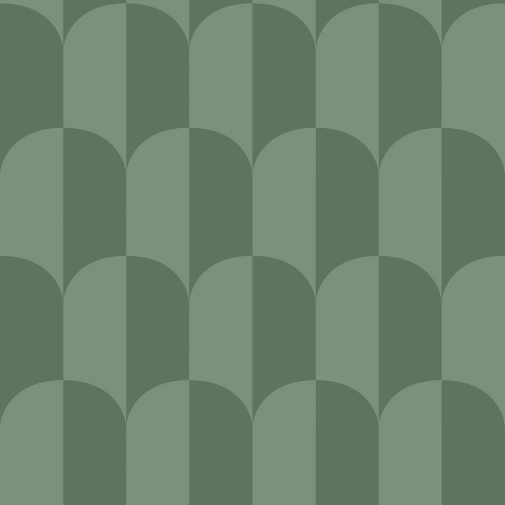 Wallpaper with an Art Deco pattern, green, 139989, Color Pop, Esta Home
