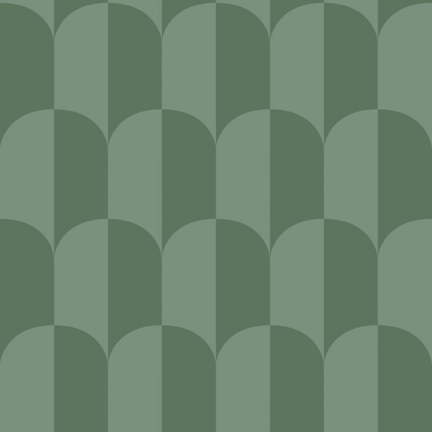 Wallpaper with an Art Deco pattern, green, 139989, Color Pop, Esta Home