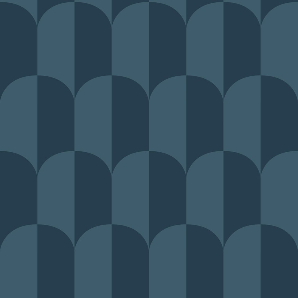 Wallpaper with an Art Deco pattern, blue, 139990, Color Pop, Esta Home