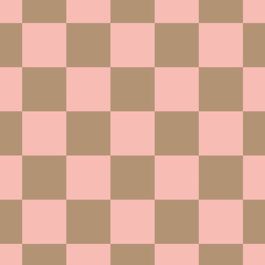 Checkered-pattern wallpaper, gold-brown, antique pink, 130913, Color Pop, Esta Home