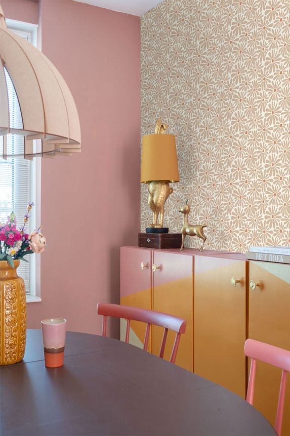 Floral wallpaper, brown, beige, 131148, Color Pop, Esta Home