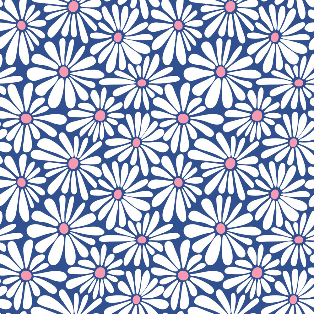 Floral Wallpaper, Blue, White, 131150, Color Pop, Esta Home