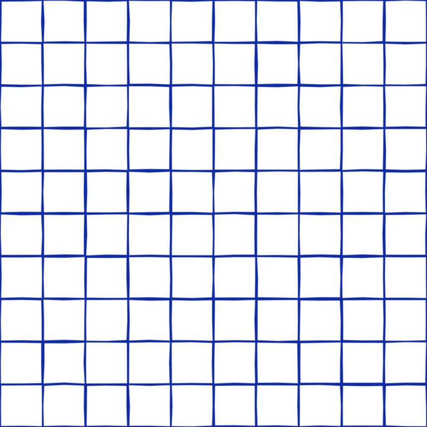 Grid-Pattern Wallpaper, White, Blue, 131274, Color Pop, Esta Home