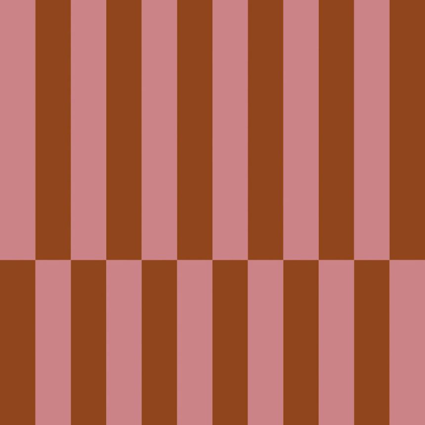 Striped wallpaper, red-brown, pink, 131427, Color Pop, Esta Home