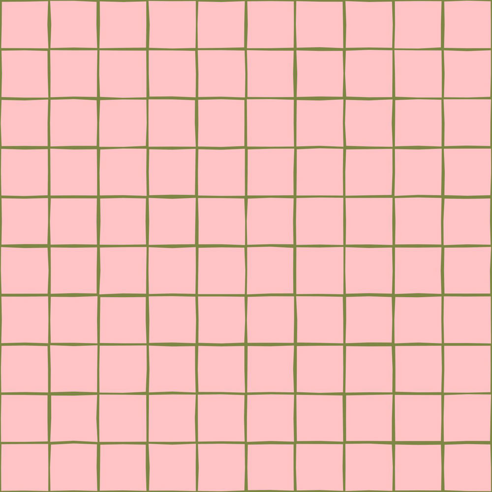 Grid-Patterned Wallpaper, Pink, Green, 131594, Color Pop, Esta Home