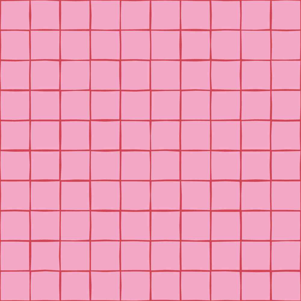 Checkered Wallpaper, Red, Pink, 131597, Color Pop, Esta Home