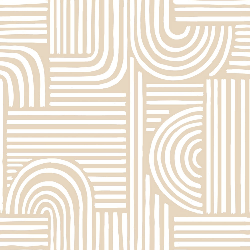 Geometric wallpaper, white, beige, 139935, Color Pop, Esta Home