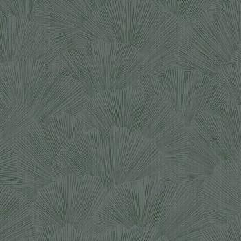 Non-woven green wallpaper, Leaves 317334, Oasis, Eijffinger