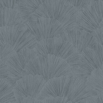 Non-woven blue wallpaper, Leaves 317333, Oasis, Eijffinger